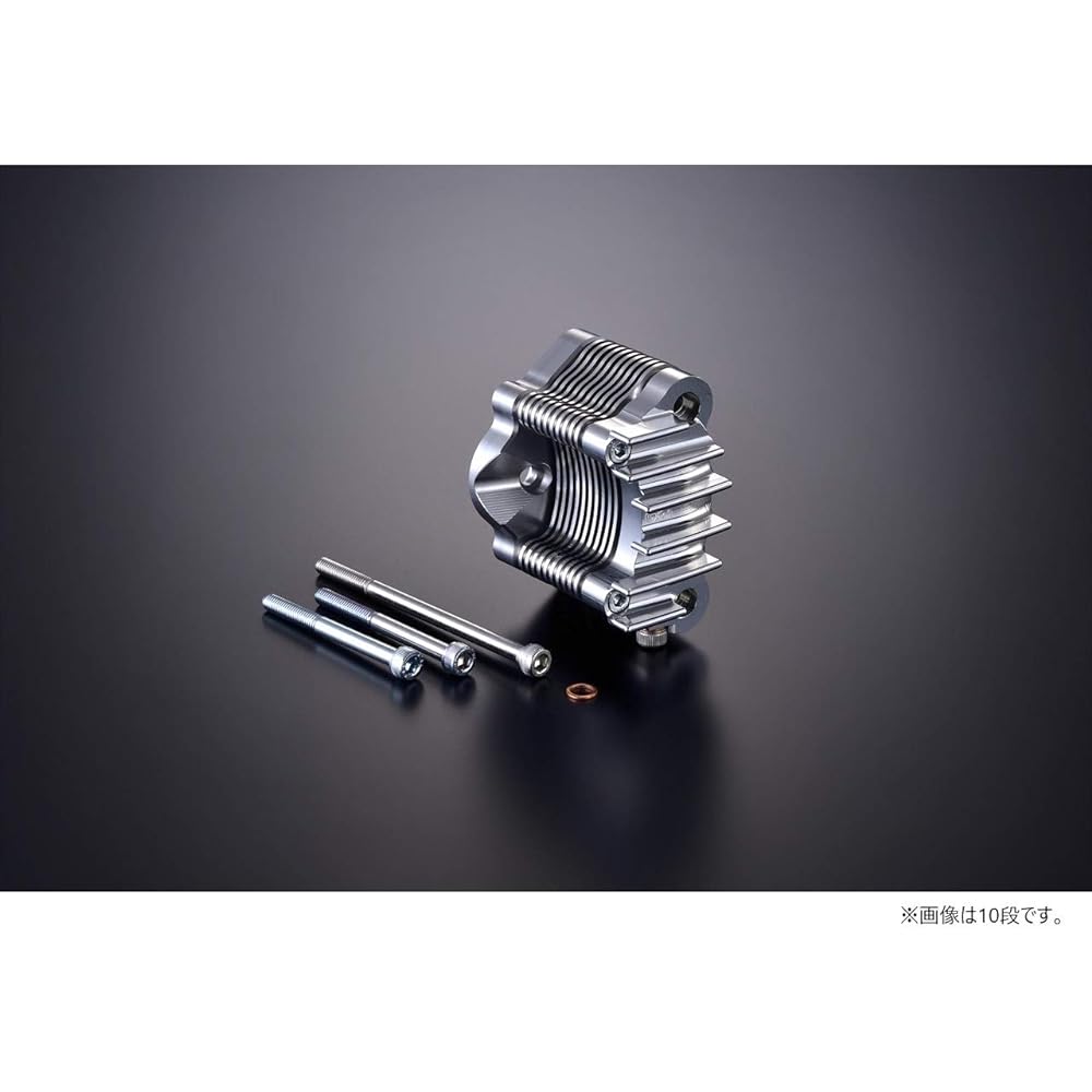 Gcraft Oil Cooler Classic Type Monkey Ducks 7 Tier Silver Anodized Aluminum Billet Oil Cooler 37036