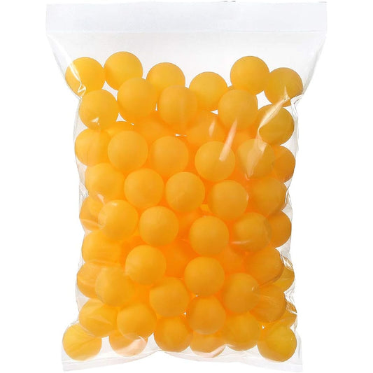 TAKASUE Ping Pong Balls Recreational Table Tennis Balls with Storage Bag Plastic Balls Plain Orange 100 Pieces