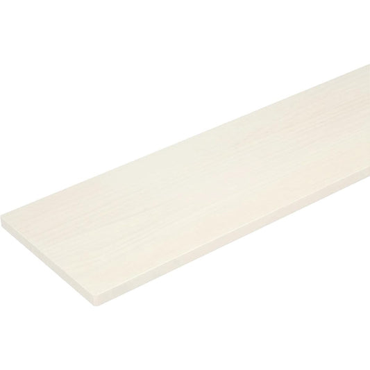 Wood One Shelf Board New G Pine Solid Wood White Color Thread Surface [Length 450x Depth 300x Thickness 18mm] MTR0450I-C1I-WH