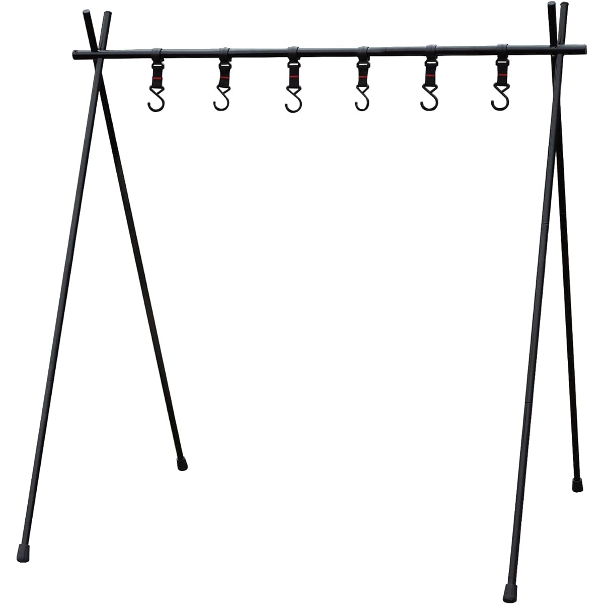 YAMANAMI Lantern Stand Hanging Rack Bonfire Rack Thick Pole with Foot Cap Aluminum Folding Storage Bag Included Camping Outdoor