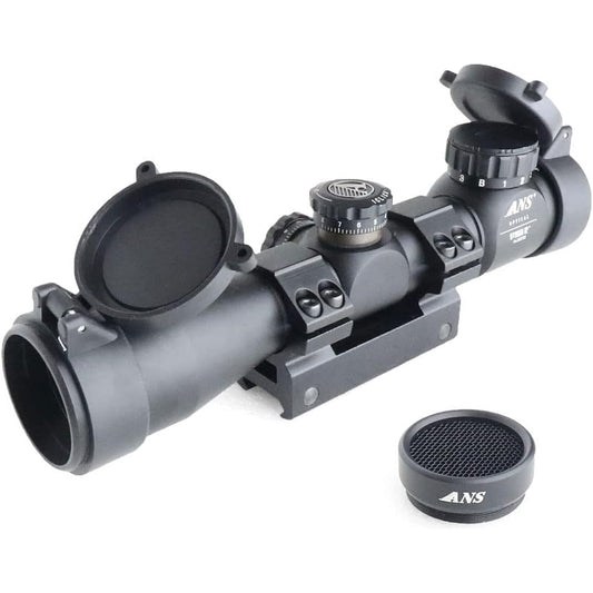 ANS Optical Short Scope 4x32s EGB Red Green Blue 4x Fixed Butler Cap One Piece Mount with Kill Flash sc-012-E14