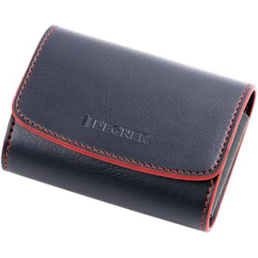 DEGNER Synthetic Leather ETC Case for Motorcycles LEATHER ETC CASE DSB-12 Black-Red