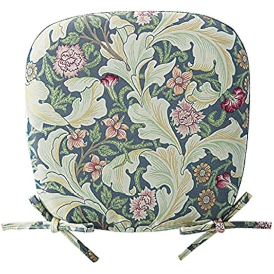 Kawashima Textile Cercon Morris Design Studio Seat Cushion Leicester Acanthus Blue Green 45×43cm LN1714
