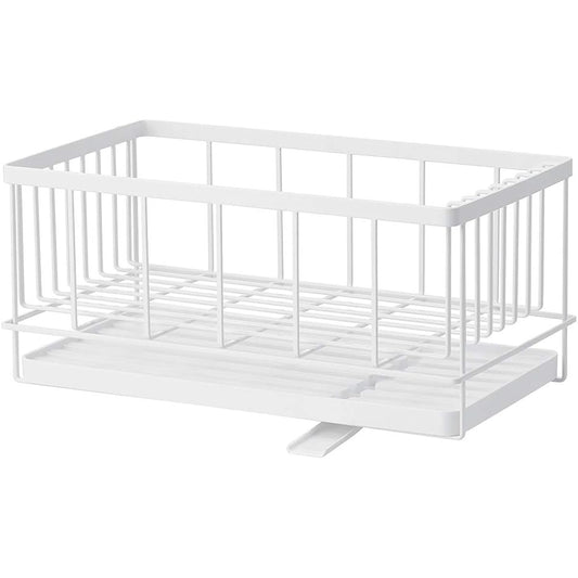 Yamazaki Jitsugyo 4362 Over Sink Telescoping System Rack Drainer Rebasket L White Approx. W42.5XD23XH17.5cm Tower Can be combined freely Storage Rack Storage Tool Easy Installation 4362