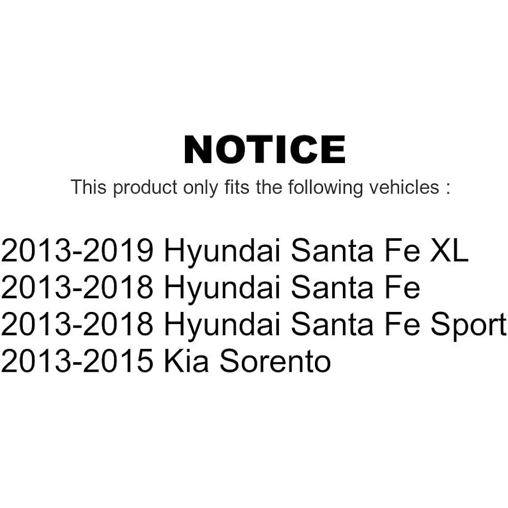 Front Suspension Stabilizer Bur Link Pair Hyundai Santa Fe Sports Kia Serent XL KTR-100745