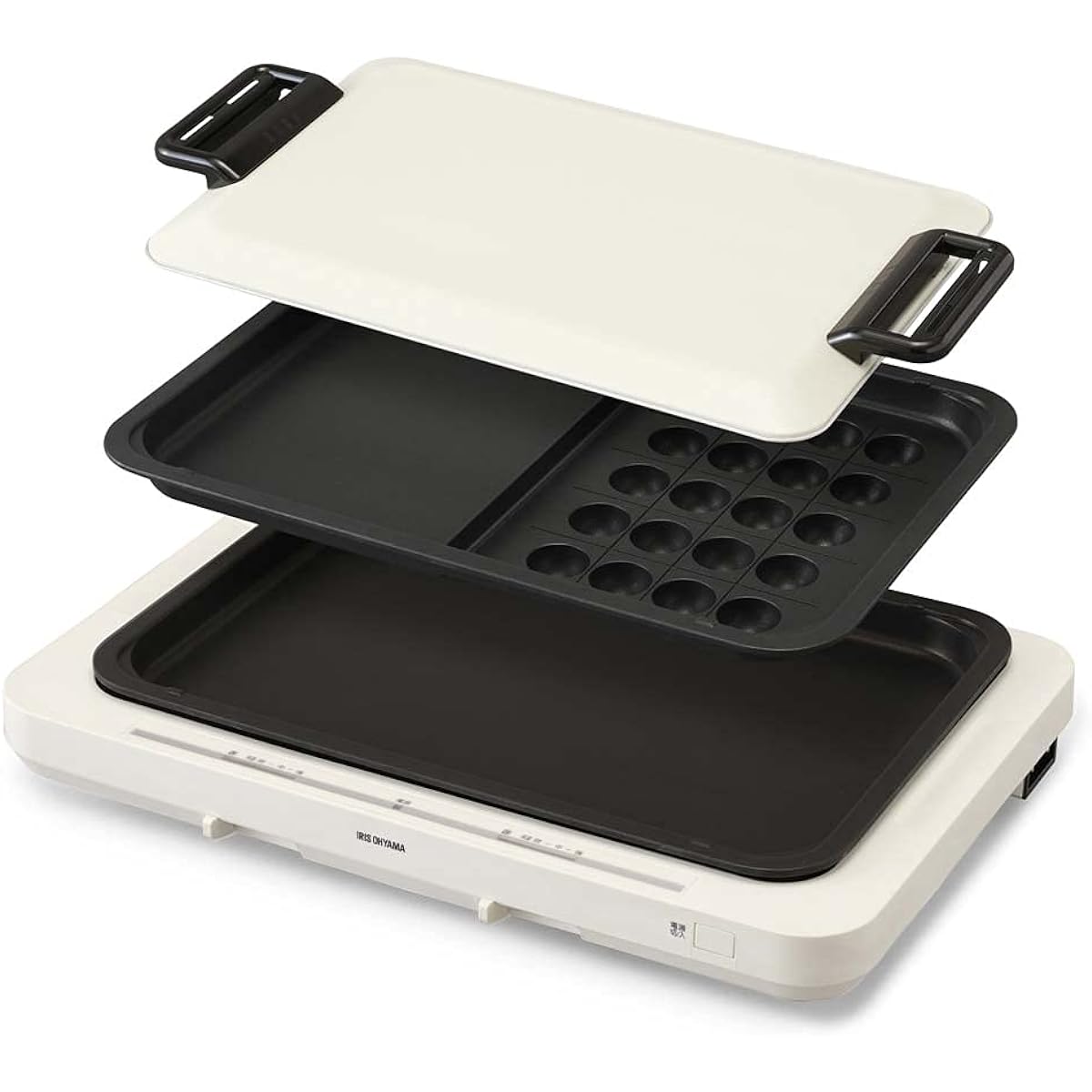 Iris Ohyama 2 left and right temperature control hot plates WHP-022-W White