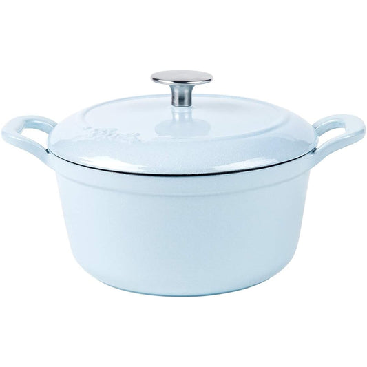 Fissler Enamel Two-handed Pot Karen Cocotte 18cm Baby Blue Gas Fire/IH Compatible [Authorized Japanese Product] EMP-C182N001B Cast Enamel