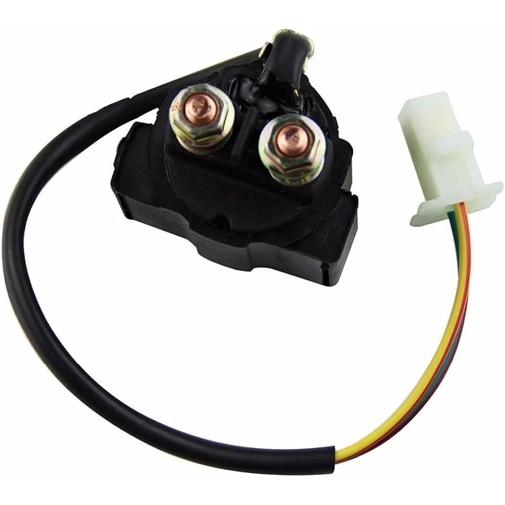 Starter Relay Cell Relay Motor 2 Wire Plug Connection Starter Relay Solenoid for Yamaha XV750 Virago SR185 YFM350 Honda ATV 300 Fourtrax