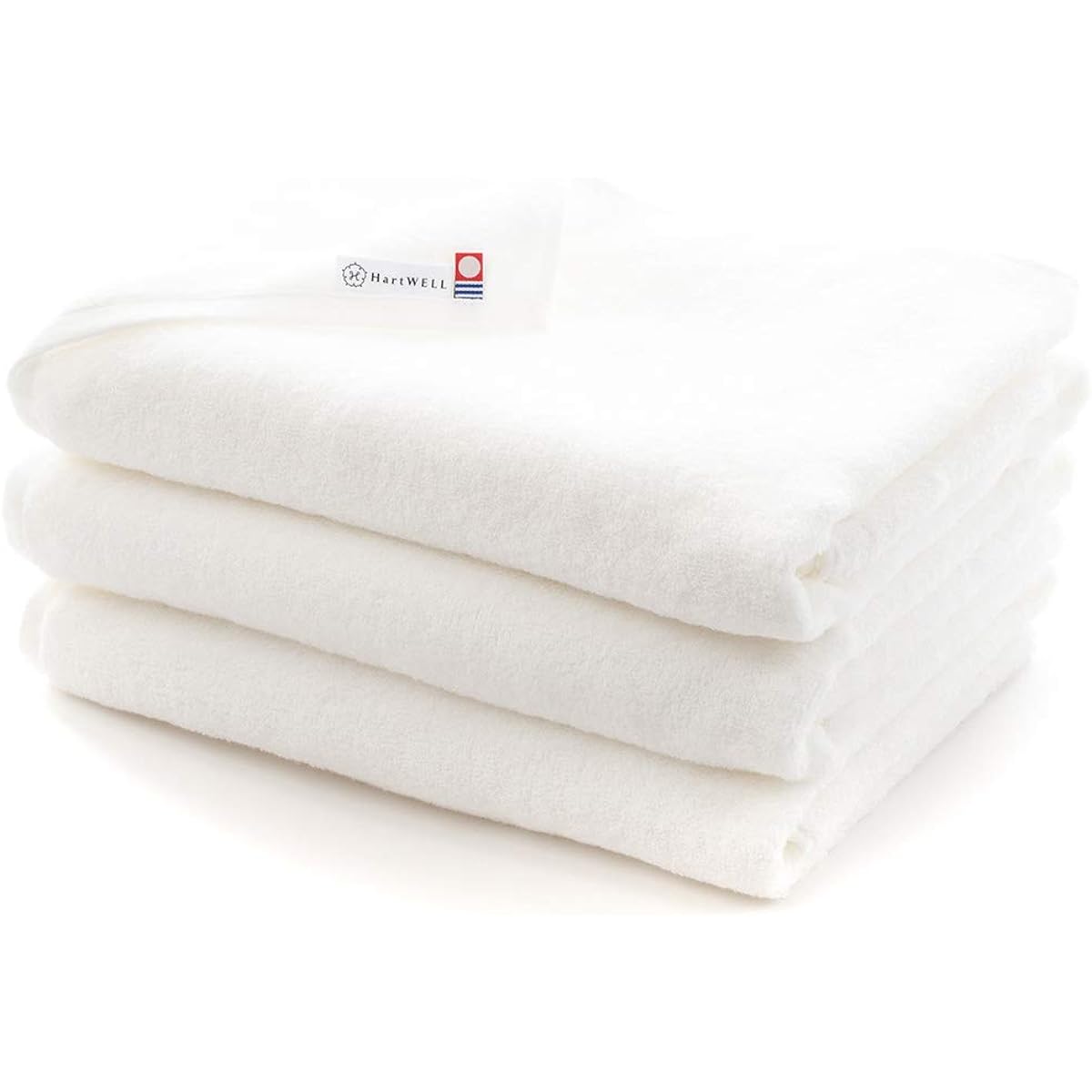 Hartwell Imabari Towel Imabari Dry Bath Towel, Made in Japan, Quick Drying, Simple, Room Drying, Colored Towel, Set of 3, White