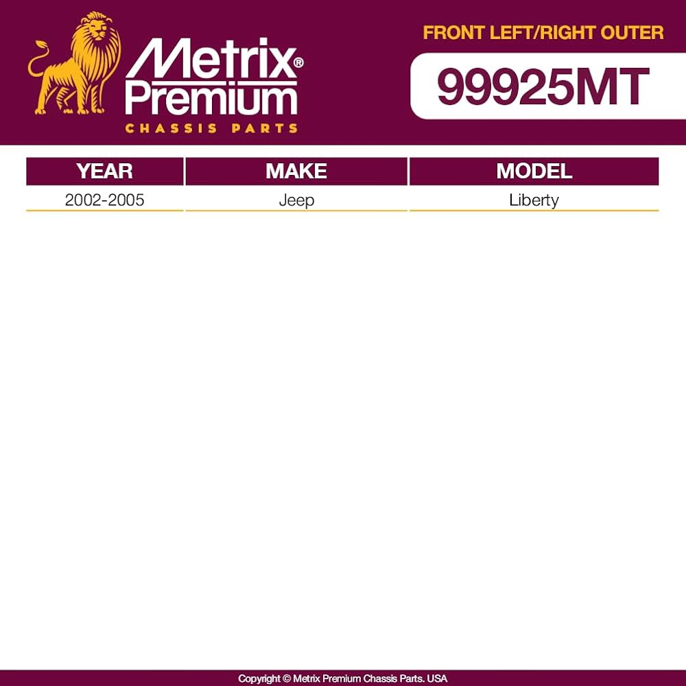 METRIX Premium left and right outer rod ES3535 & ES3536 2002-2007 Configuring on Jeep Liberty