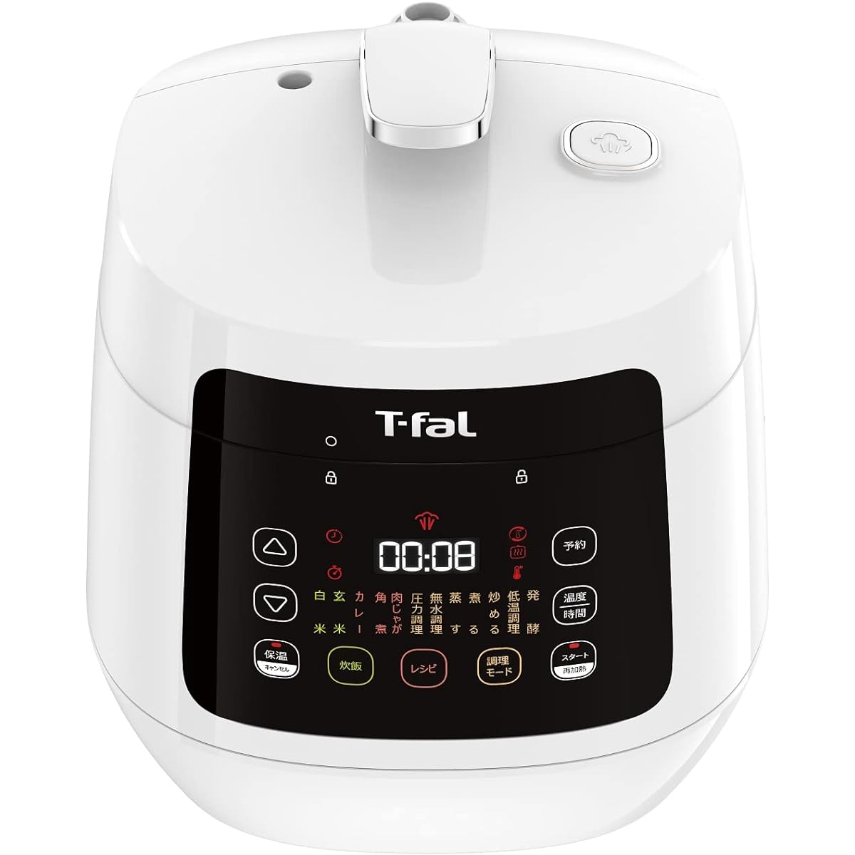 [Online Only] Tefal Electric Pressure Cooker, Anhydrous Cooking, 3L, For 2 to 4 People, 12 Functions, Unique Stew Pot "Lakura Cooker Compact" Time Saving, Comes with Recipe Book (80 Types), White CY3511JPA