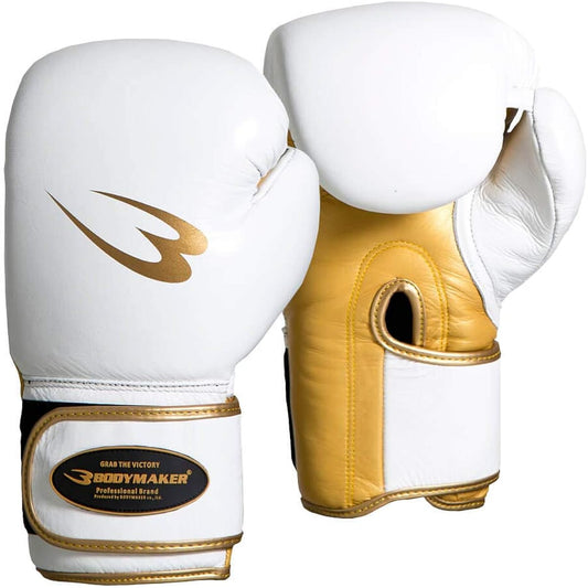BODYMAKER Sparring Gloves White KG063WH Boxing Martial Arts Gloves Karate Kickboxing Training Fitness Exercise Sandbag Punch Boxer Boxing Gloves Martial Arts Do
