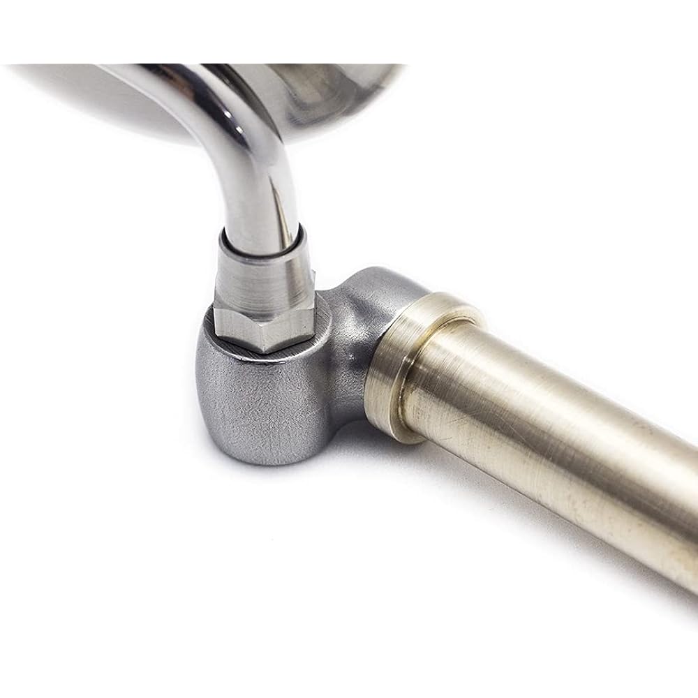 MOTOR ROCK JCMA Mirror Bar End φ80 Hairline 1.Brass (Brass Tag/Brass Rivet) MR-HC069H