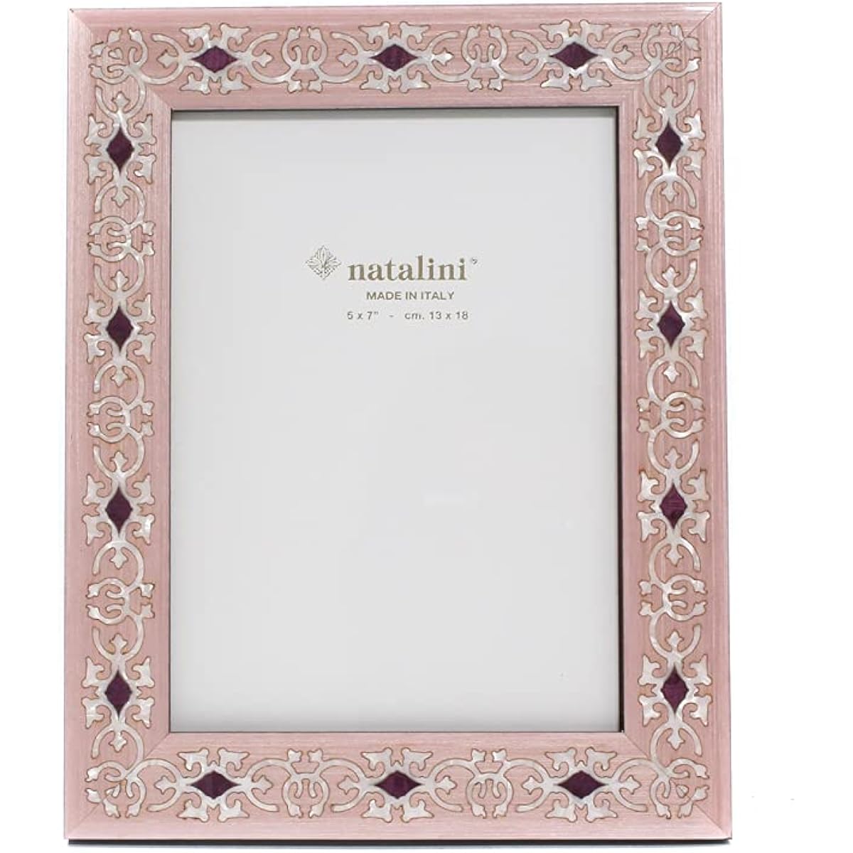 Photo Frame NATALINI Made in Italy Natalini Photo Frame Handmade Bergamo Pink Pink Interior Wooden Photo Holder