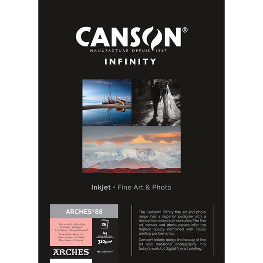 Canson Photo Paper Infinity Arche 88 Rug A4 25 Sheets 400110697