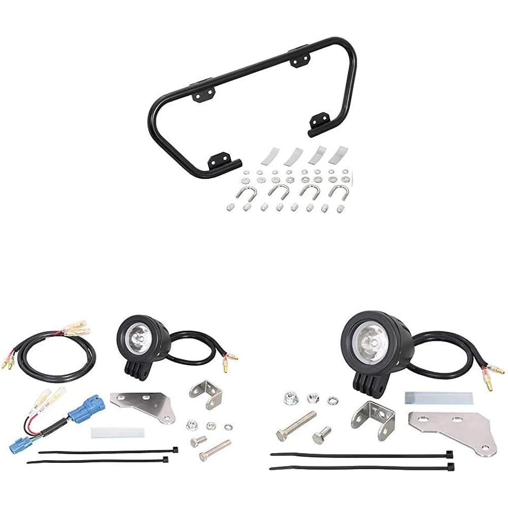KITACO Bush Guard (Black) & LED Shuttle Beam Kit (Clear) & LED Shuttle Beam Additional Kit (Clear) CT125/Hunter Cub (JA55) [Set Purchase]