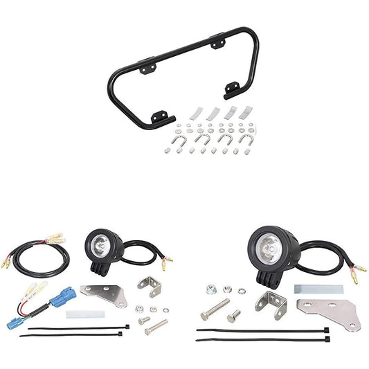 KITACO Bush Guard (Black) & LED Shuttle Beam Kit (Clear) & LED Shuttle Beam Additional Kit (Clear) CT125/Hunter Cub (JA55) [Set Purchase]
