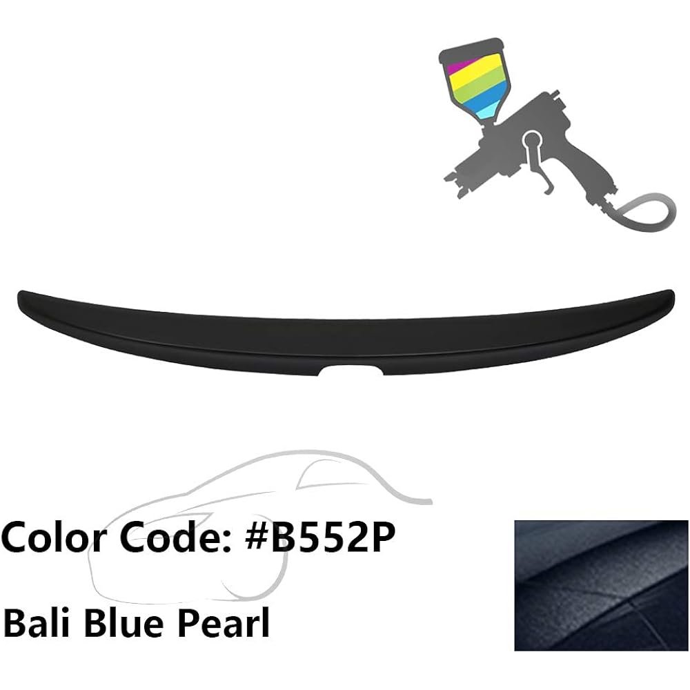 IKON MOTORSPORTS Trunk Spoiler 2008-2012 Honda Accord Sedan 4 Door Factory Style Painted #B552P Barri Blue Pearl ABS Rear Wing