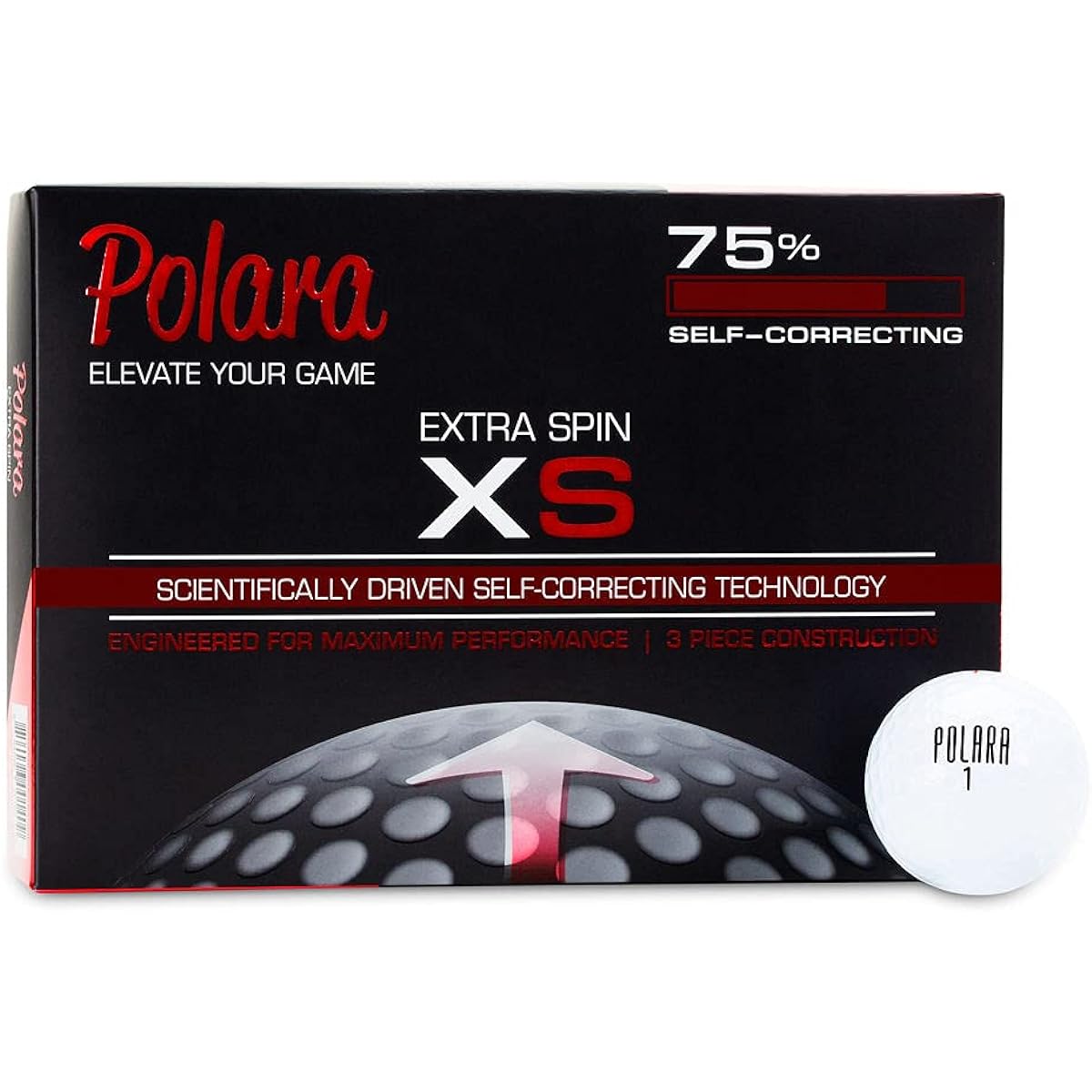 POLARA Golf Ball XDS 3 Piece ULTIMATE STRAIGHT EXTRA SPIN
