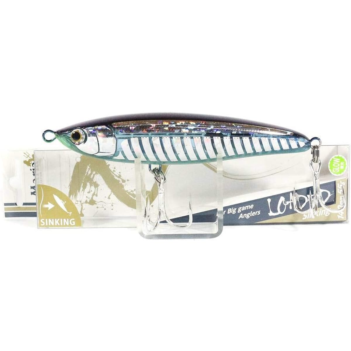 Maria Pencil Bait Loaded S 140mm 55g Keimura Slit Glow B24D Lure