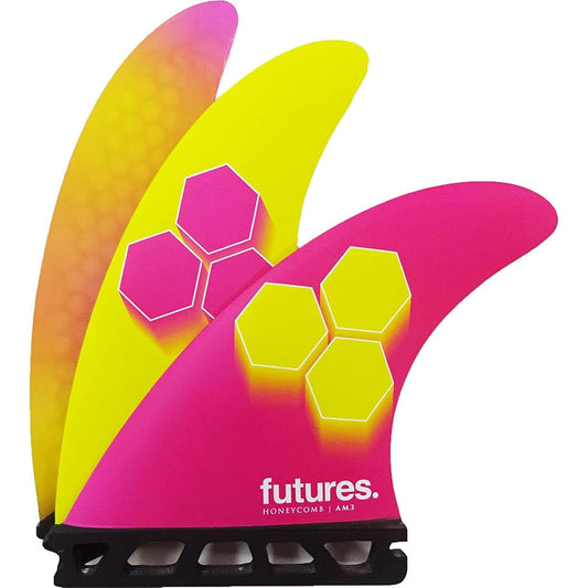 FUTURES. FIN Future Fin RTM HEX 2.0 FAM3 PINK/YELLOW [Small] S Size Al Merrick Shortboard Fin Tri Fin Set of 3