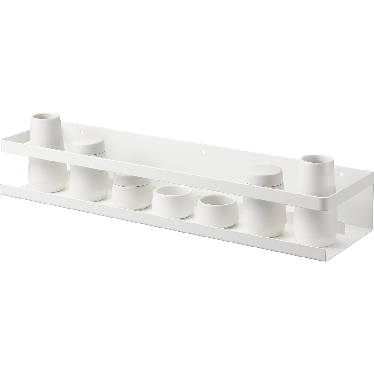 Yamazaki Jitsugyo [Gypsum Board Tweezers and Wood Screws Included] Compatible with Gypsum Board Walls, Shinto Altar, Shinto Tools Set, White Shinto Altar: Approx. W45 x D12 x H7cm, Tower, Bill Holder, Mounted with Gypsum Pins, Ceramic Shinto Altar + Shin