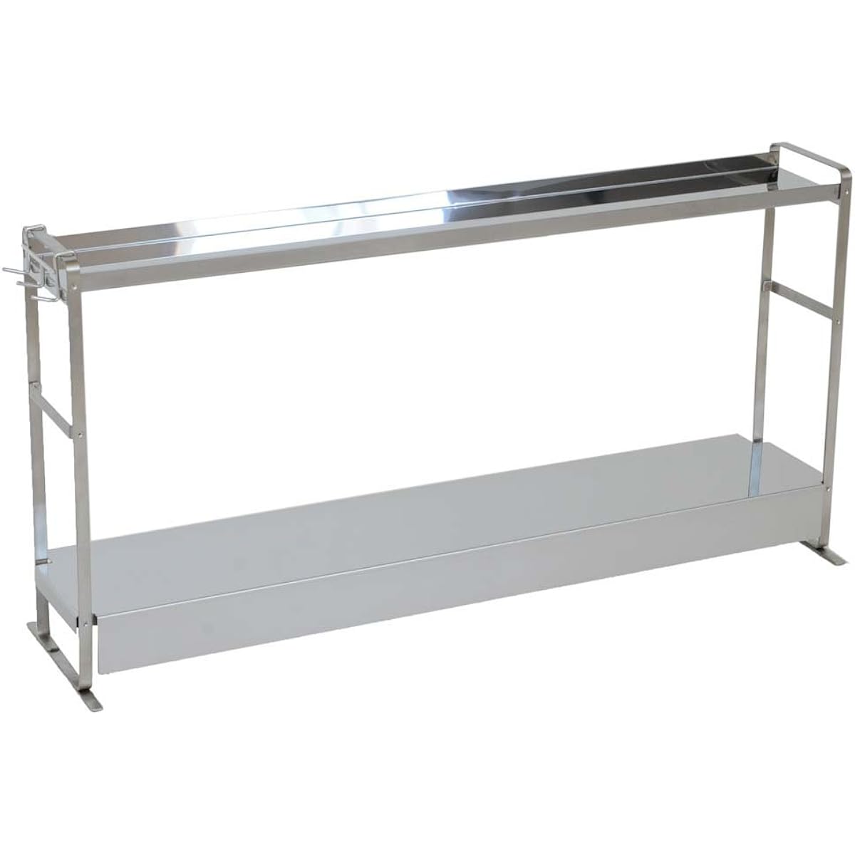 Ernest [Made in Japan] Exhaust outlet cover (stainless steel), 2 tiers, width 66 cm, 3 hooks included, sturdy (load capacity: upper tier 6 kg/lower tier 8 kg), brand used by major restaurants A-76670
