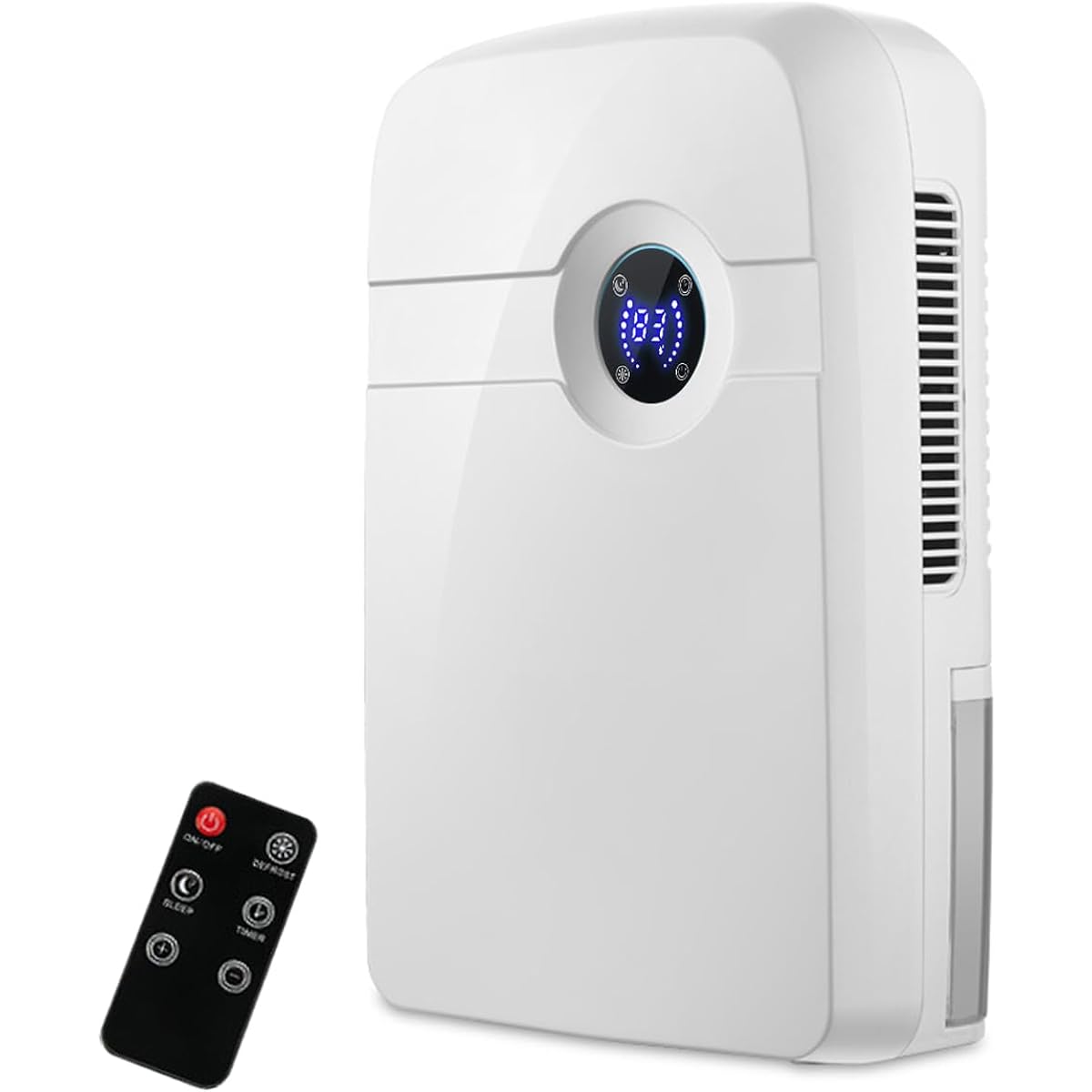Dehumidifier Dehumidifier with 2.5 L Large Capacity Water Tank with LCD Operation Screen, Dehumidifier, Small, Remote Control, Room Dryer, Moisture Removal, Mold, Rainy Season Protection, Soaking Out
