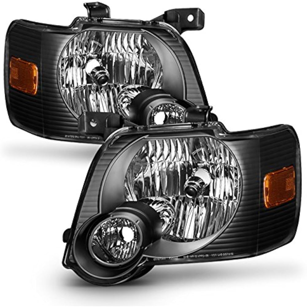 Black bezel 06-10 Ford Explorer/Sport Track Headlight Front Lamp directly replaced left and right
