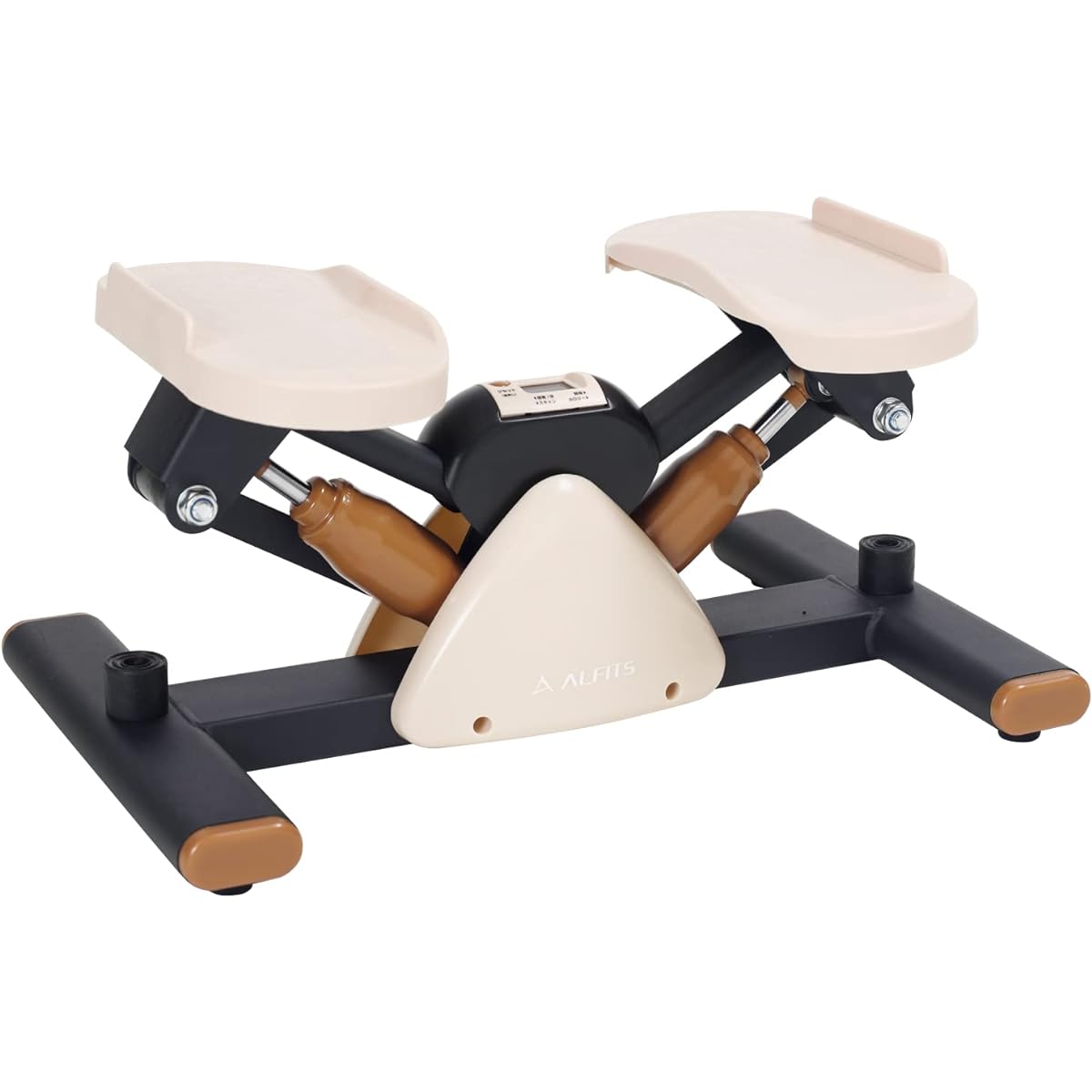 ALINCO Stepper Hydraulic Cylinder Meter Display Wide Pedal Protective Mat Diet Equipment Exercise While Stepping Stool Silent