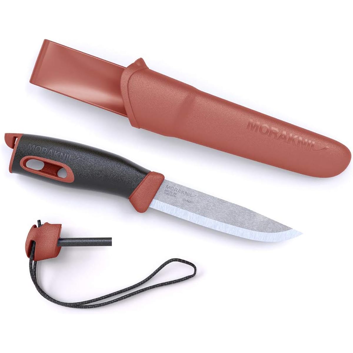 Morakniv Companion Spark Outdoor Knife Camping Knife (Red)