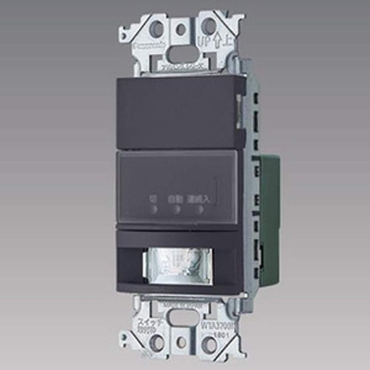 Panasonic Wall-mounted automatic switch with heat ray sensor, 2-wire/3-way wiring compatible, matte gray WTA1811HK
