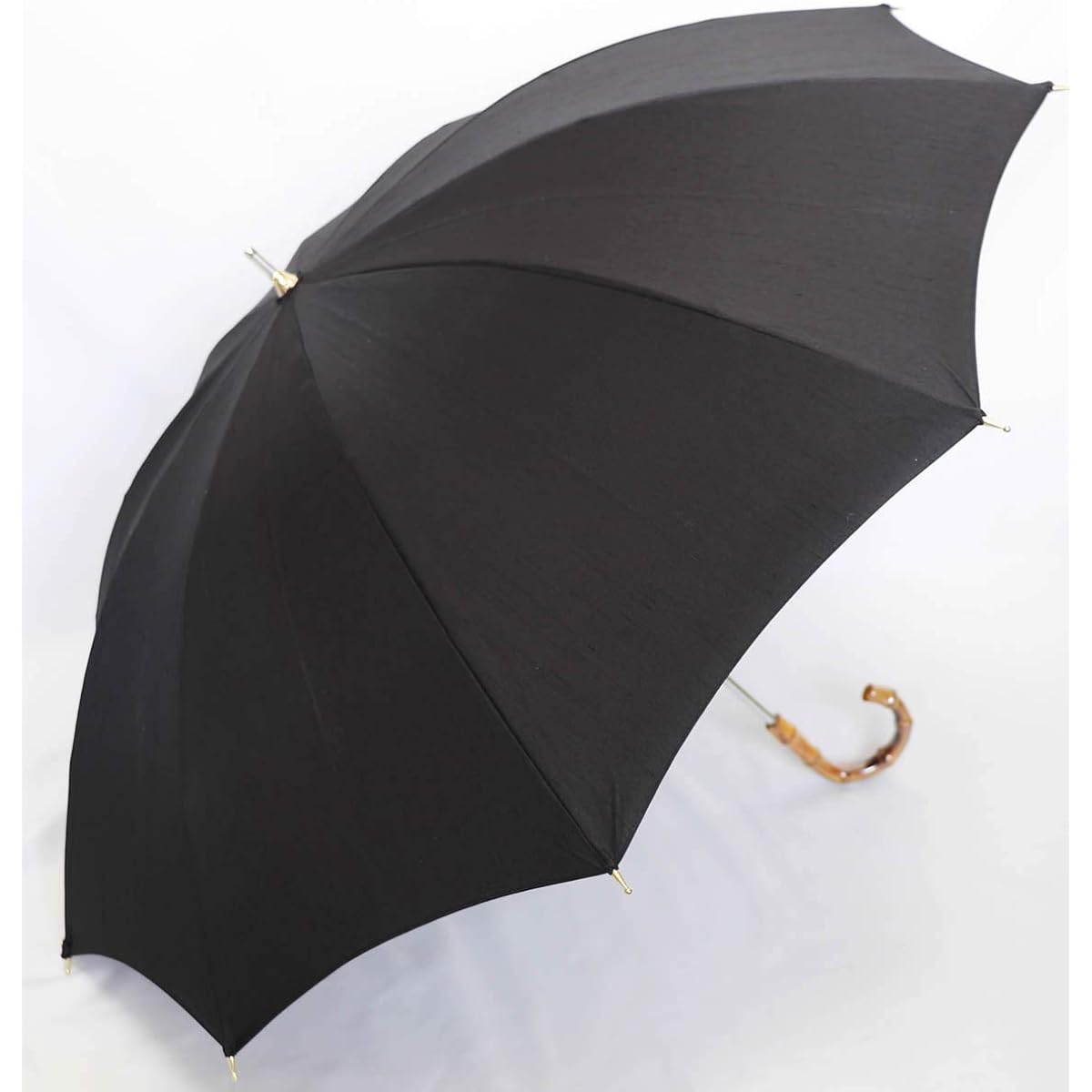 Imperial purveyor Maehara Koei Shoten “Maehara Parasol Shantung Parasol for Both Sunny and Rainy Days (UV Protection) Black Hand Cold Bamboo”