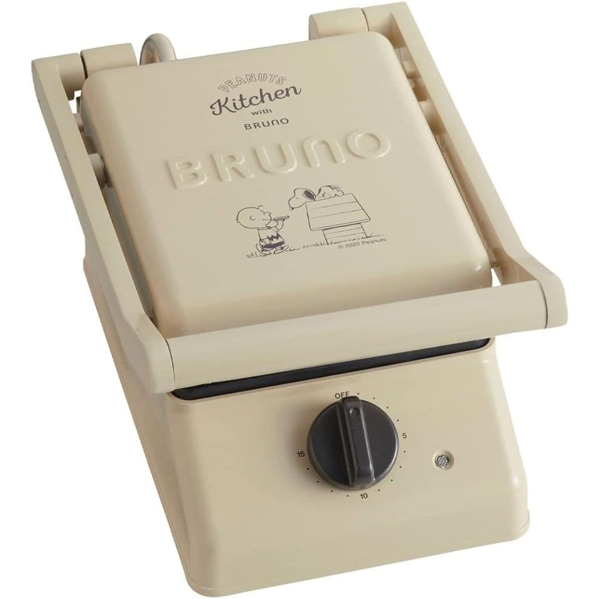 BRUNO PEANUTS Grill Sand Maker Single Ivory Snoopy Bruno Hot Sand Hot Sand Maker Stylish Electric Grilled to the ears Breakfast Bread Bread BOE091-ECRU