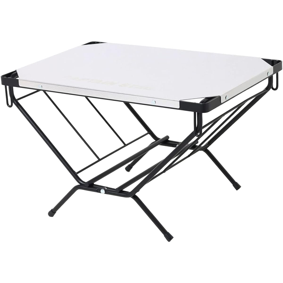 CAPTAIN STAG Outdoor Table Bonfire Table Firewood Rack Stainless Steel Firewood Rack Table Width 440 x Depth 300 x Height 260mm Storage Bag Included UC-568 Silver