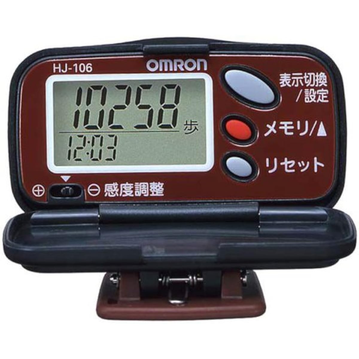 OMRON Pedometer Health Counter Steps Grape Red HJ-106-R