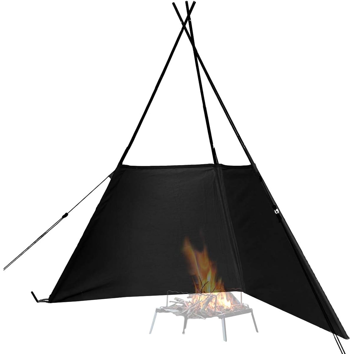 DOD Takibinomukou Width Adjustable Teepee Windscreen WS3-786-KH / BK