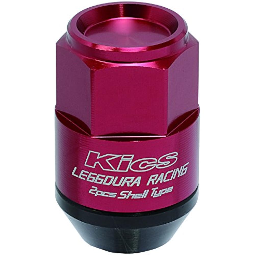 KYO-EI (Kyoei Sangyo) LEGGDURA RACING Shell Type Lock & Nut Set (CL35) Ledura Racing Shell Type Nut (Lock & Nut Set) M12 x P1.5 Red CL35-11R
