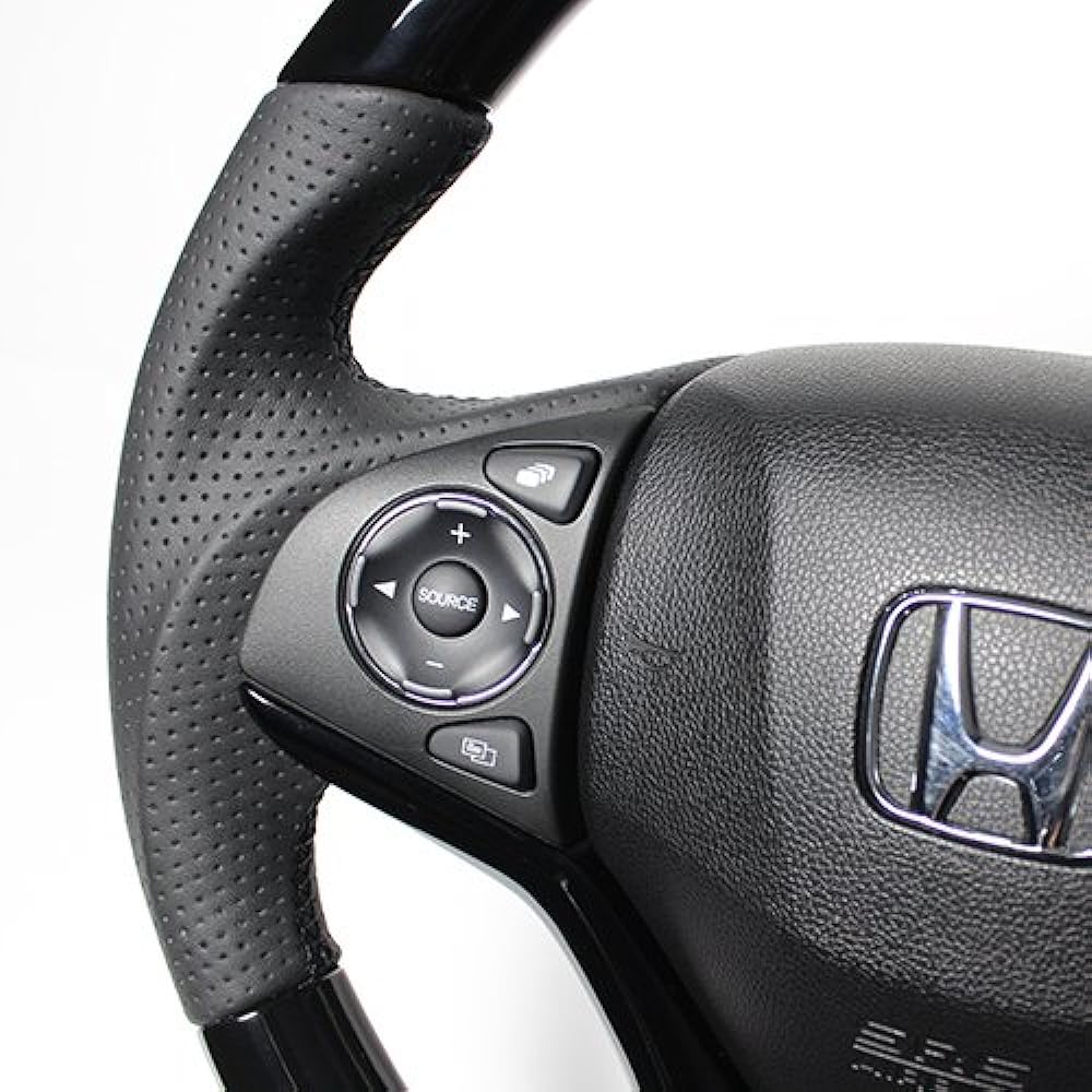REAL Steering [Vezel/Fit (GP5~6,GK)/Shuttle/Grace] Piano Black HNA-PBW-BK
