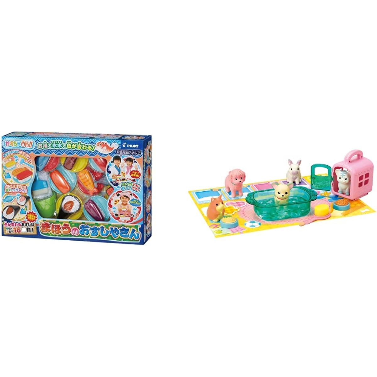 PILOT INK Kaecha Oh!! Magical Sushi-ya-san Ages 3 and up & Kaecha Oh!! Magical Pet-ya-san [Set purchase]