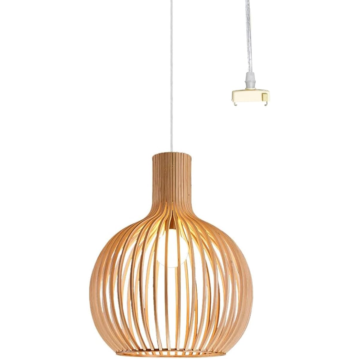 KY LEE Japanese Style Pendant Light Compatible with LED Bulbs Wooden Ceiling Light Kumiki Modern Stylish Lighting Fixture Scandinavian Style Design Lighting Pendant Lighting [For 4 Tatami to 6 Tatami] Electric Lighting (Changing Ceiling Type)