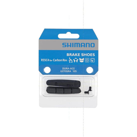 SHIMANO Repair Parts R55C4 Brake Shoes & Fixing Screws (Pair) for Carbon Rims WH-9000-C24-TU-F WH-9000-C24-TU-R BR-9010-R BR-R7000 BR-R7010-RS BR -R8000 BR-6810-F Y8L298070