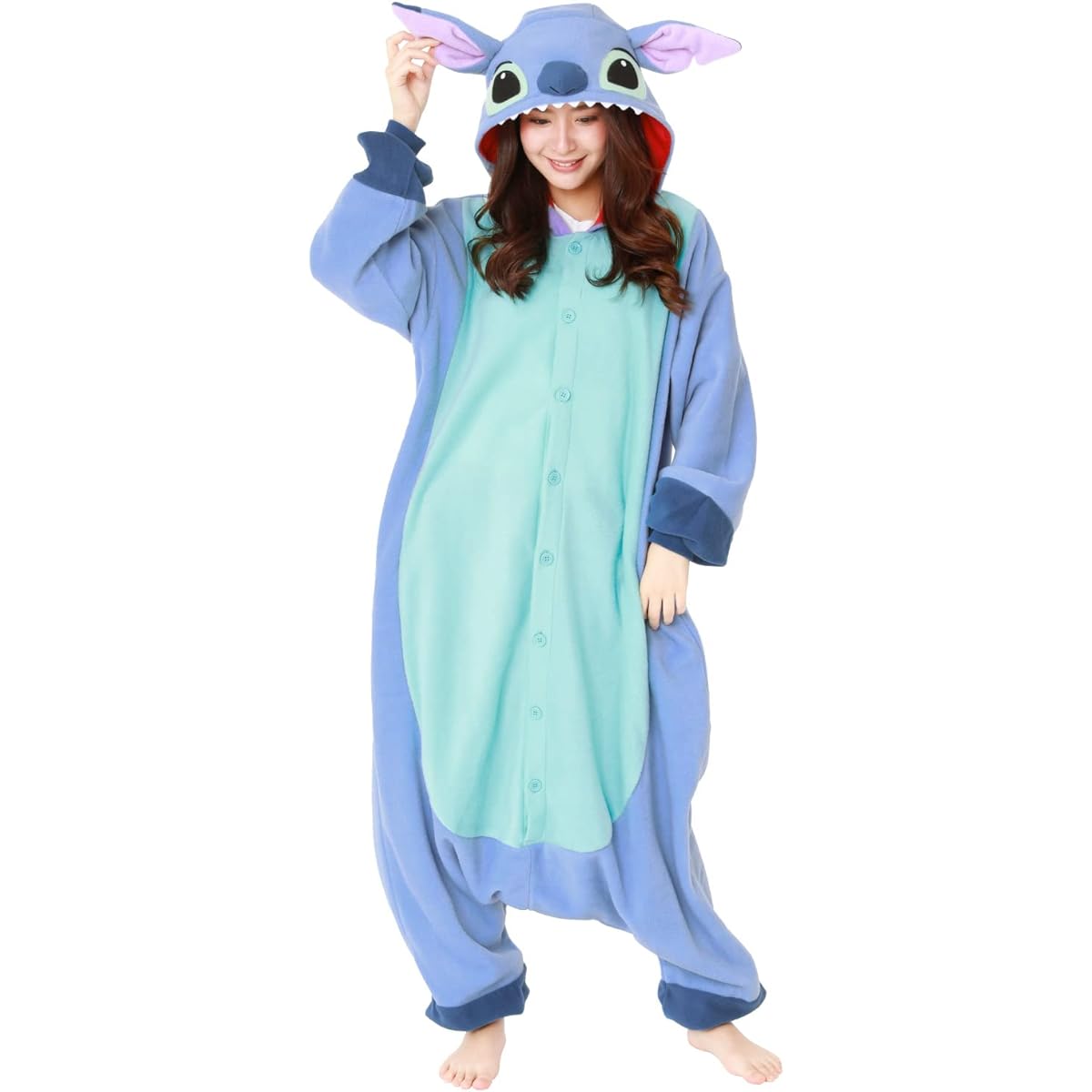 [SAZAC] DNY-071 Character Fleece Kigurumi One Size Fits Most Disney Stitch