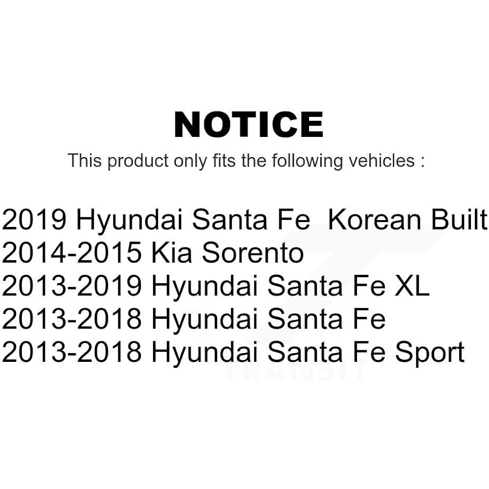 Front Suspension Stabilizer Bur Link Pair Hyundai Santa Fe Sports Kia Serent XL KTR-100745