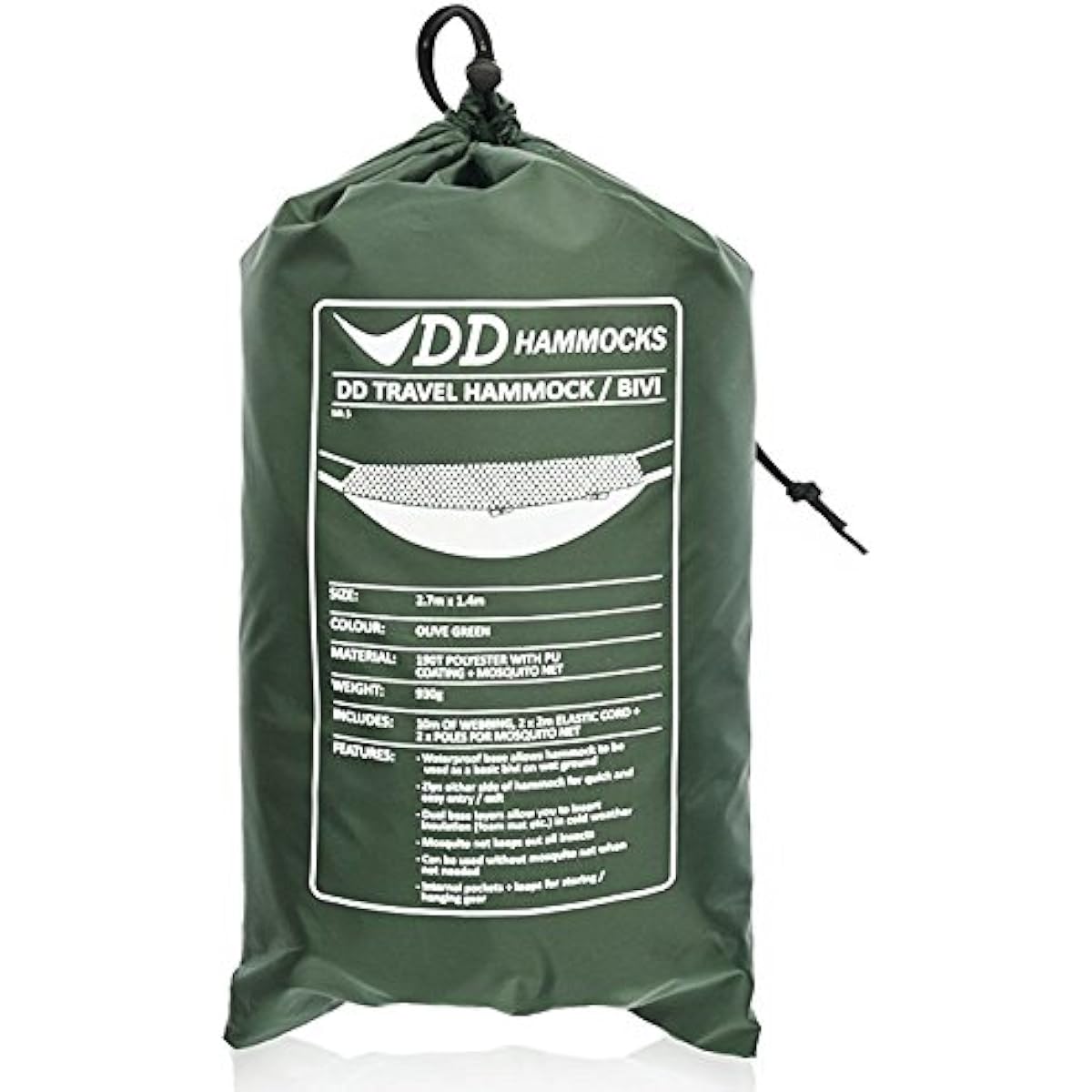 [From Scotland] DD Travel Hammock/Bivi Double Layered DD Travel Hammock/Bivi (Olive green) [Parallel Import]