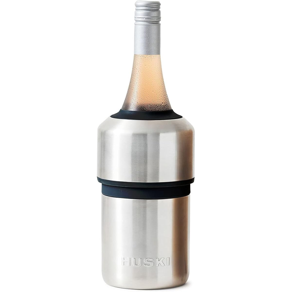 [Domestic Genuine Product] Huski HUSKI Insulated Wine Cooler, Keeps you cool without the need for ice, Vacuum double layered structure, Copper plated inside, Silver