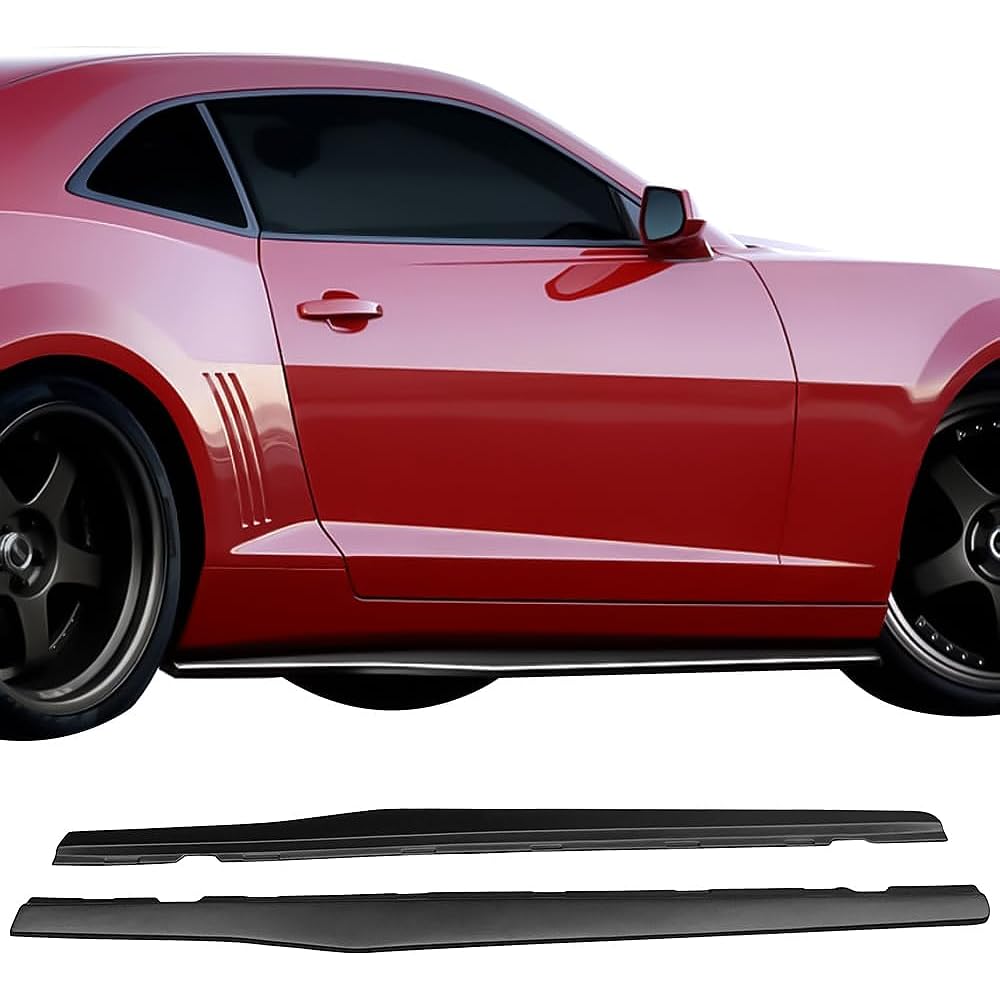 IKON Motorsports Side Skirt 2010-2015 Chevrolet Camaro IKON Style Black PP Side Skirt Locker Molding Air Dam Chindifuser Bumper Lip Lip Splitter 2011 2013 2013