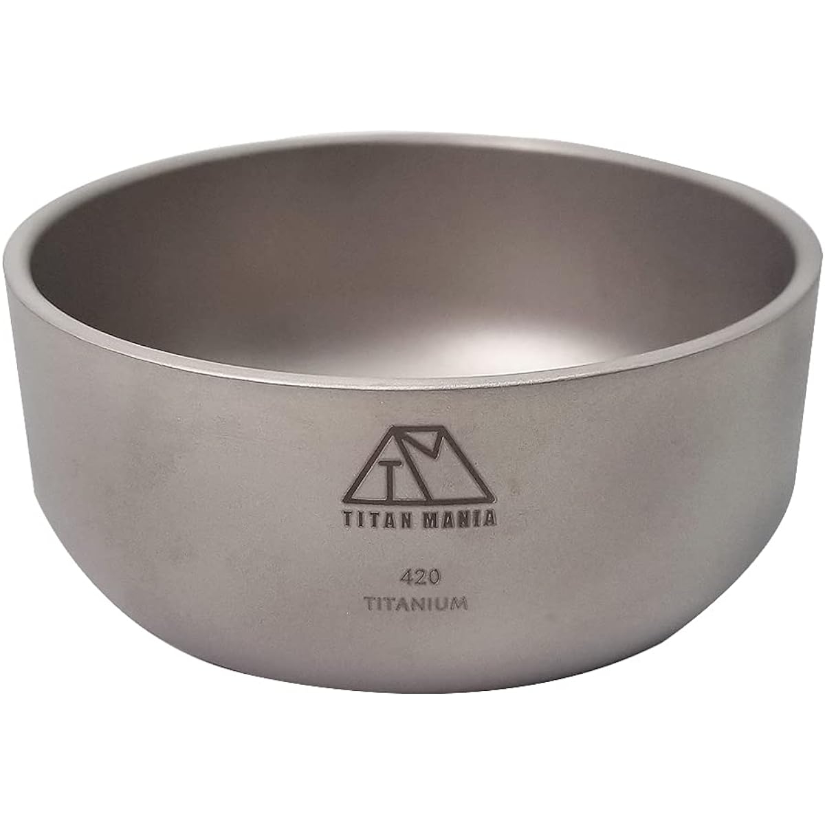 TITAN MANIA Bowl Made of Titanium L 420ml Double Structure Lightweight Cup Plate Rice Bowl Tableware Stylish Bowl Soup Bowl Rice Bowl Mini Large Small Solo Camping Barbecue Outdoor Camping Equipment Storage Bag Included