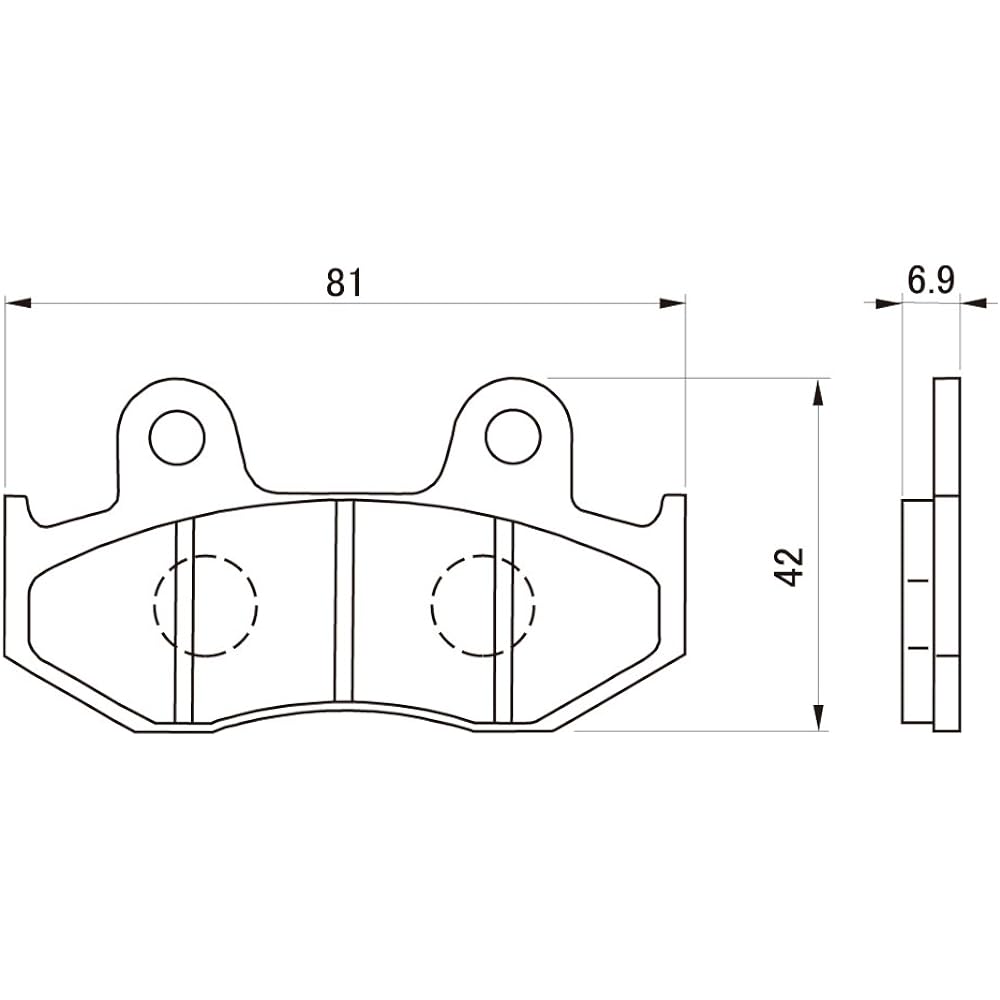 Daytona Motorcycle Brake Pad Red Pad (Semi Metal Pad) XLR250RF/RH(85-88) Spacey 250 Freeway (84-92) FTR/223D(00-07) Spacey 125(95-06) etc. 79780 Serial No.: