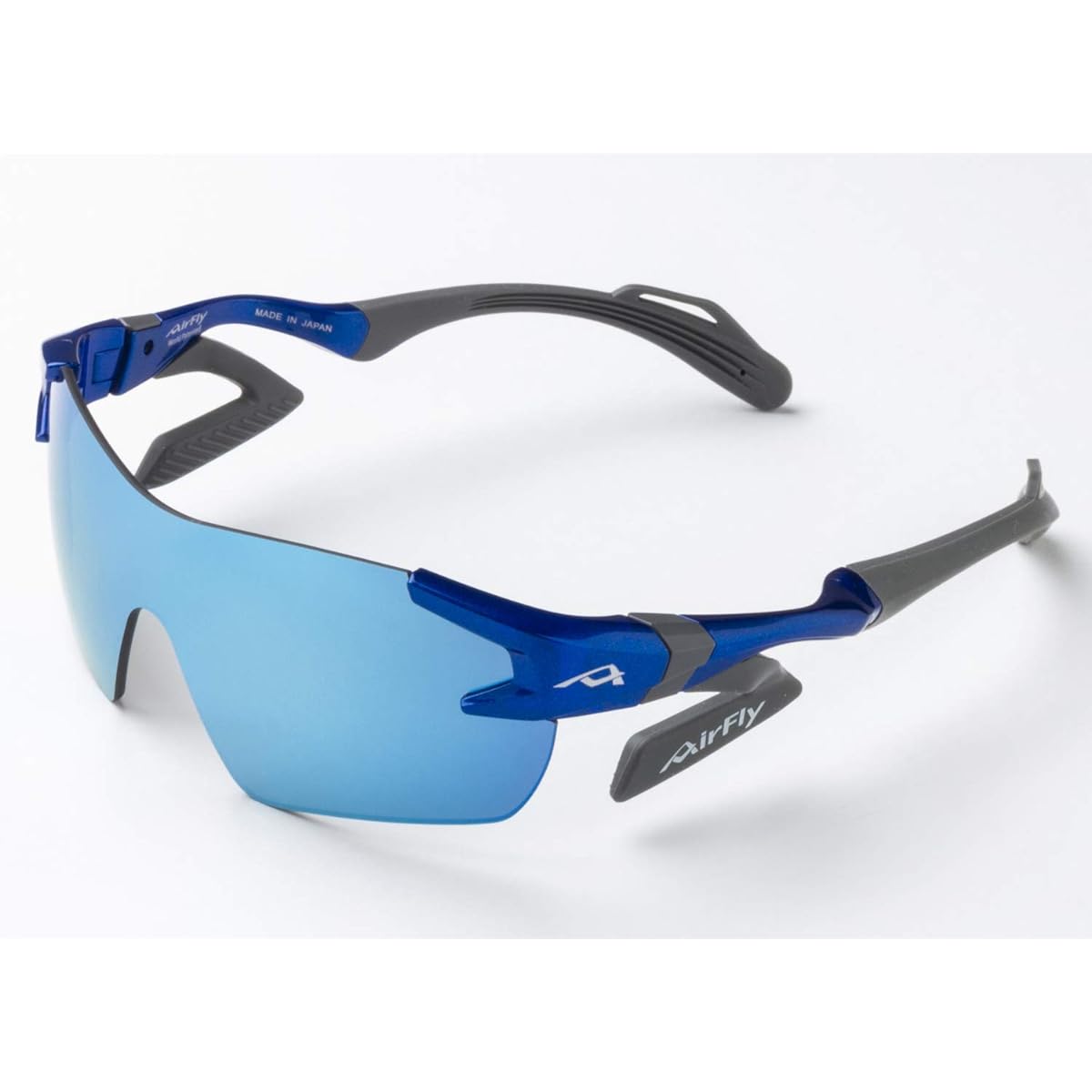 AirFly Nose Padless Sports Sunglasses Kids Size AF-901 C-3K Blue Frame AF-901 C-3K Blue